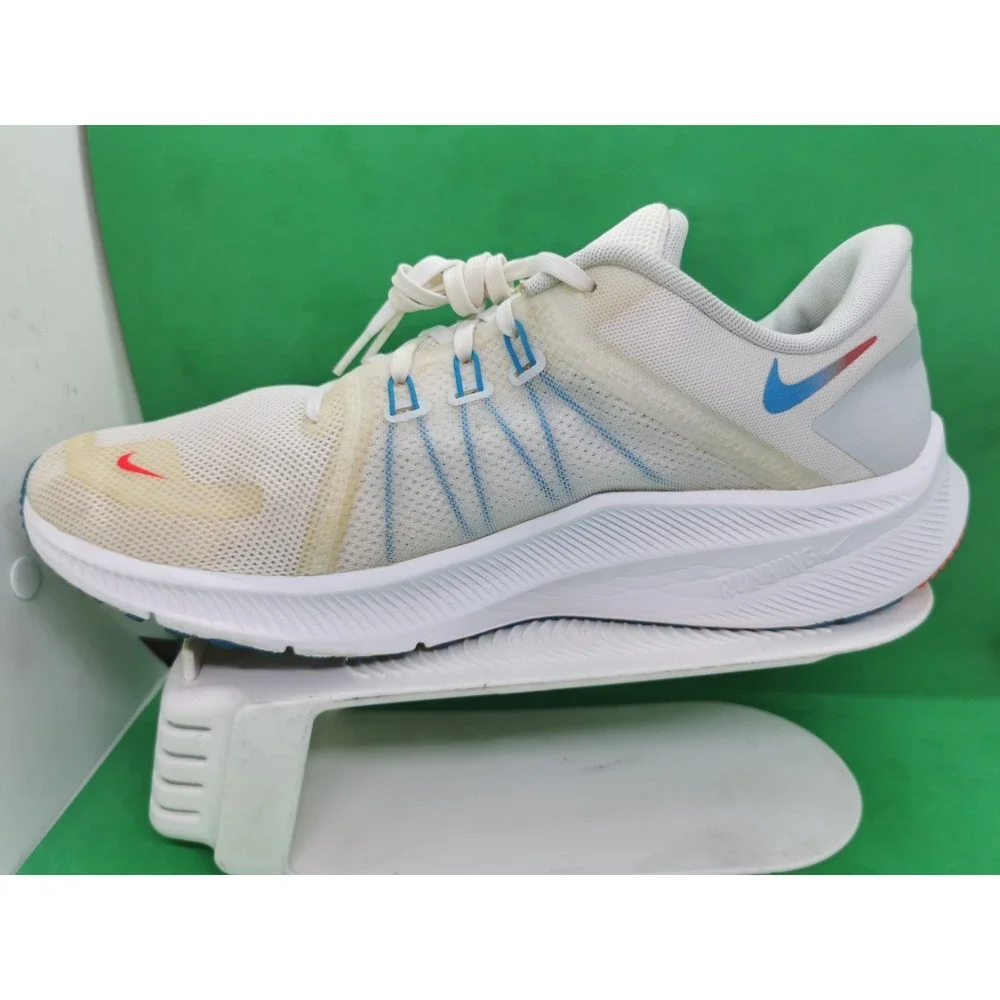 Men's 11.5 M Nike 2021 Quest 4 White Pure Platinum Blue DA1105-101 Running Shoes
